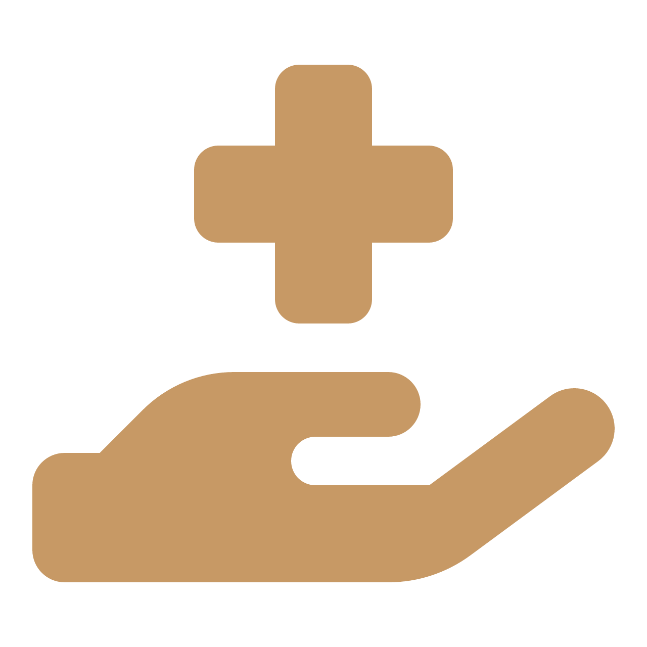 hand holding medical solid full
